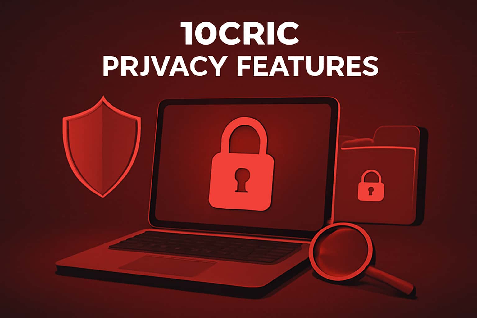 A visual representation of 10Cric privacy features with a futuristic design.