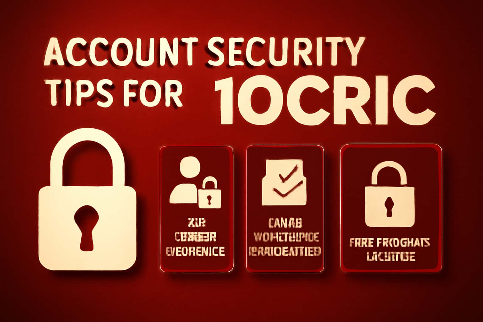 An informational graphic about account security tips for 10Cric, highlighting essential safety measures.