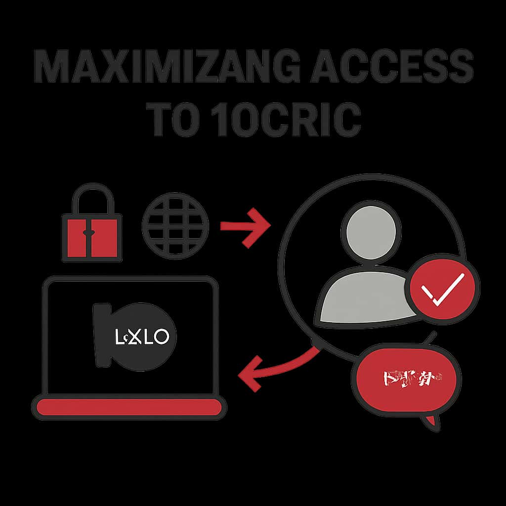 An educational diagram illustrating tips for accessing 10Cric.