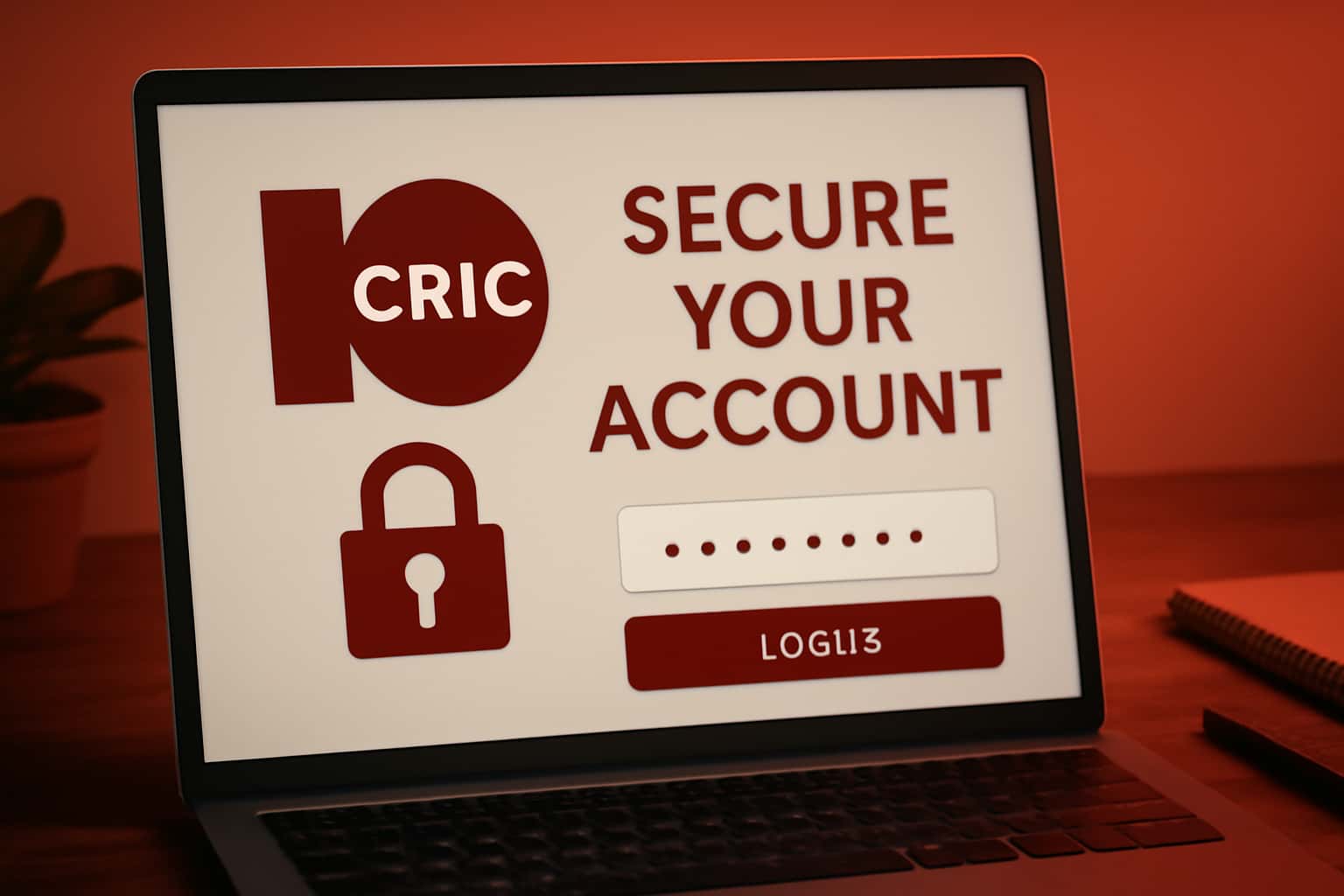An informational graphic representing the security measures for a 10Cric account.
