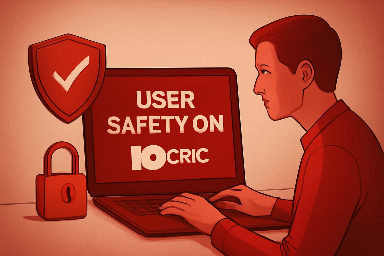 An informative visual representation emphasizing user safety on 10Cric.